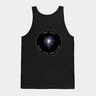 "This Year Make Your Own Stars" Fireworks Design Tank Top